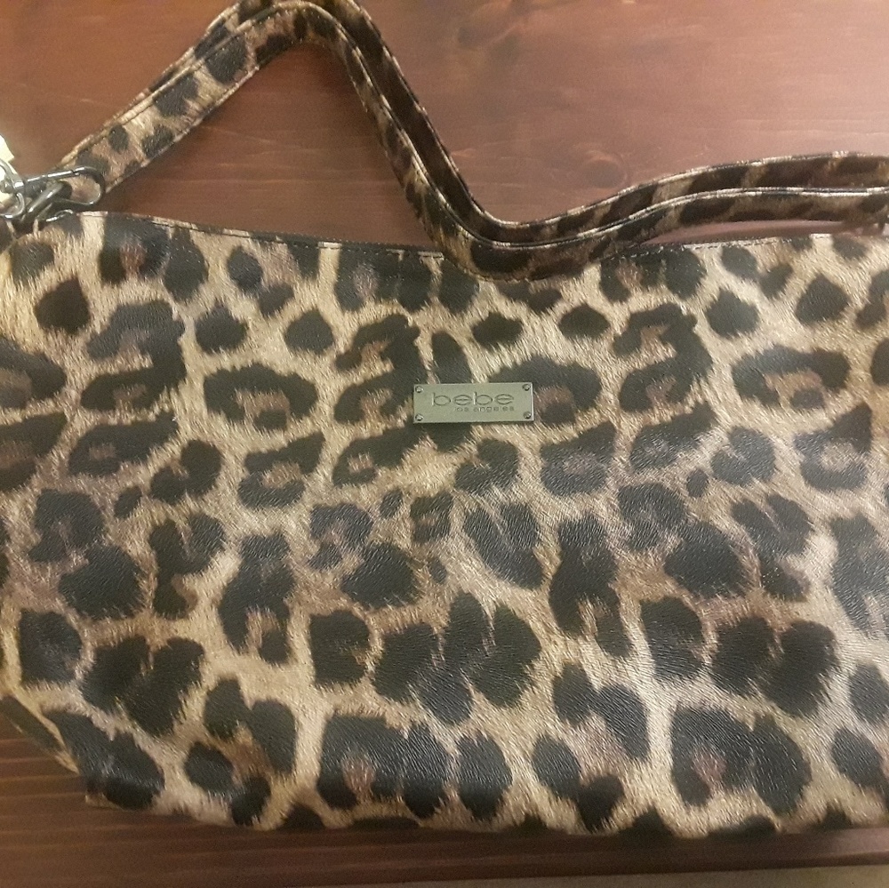 Bebe pinup leopard purse handbag nwot